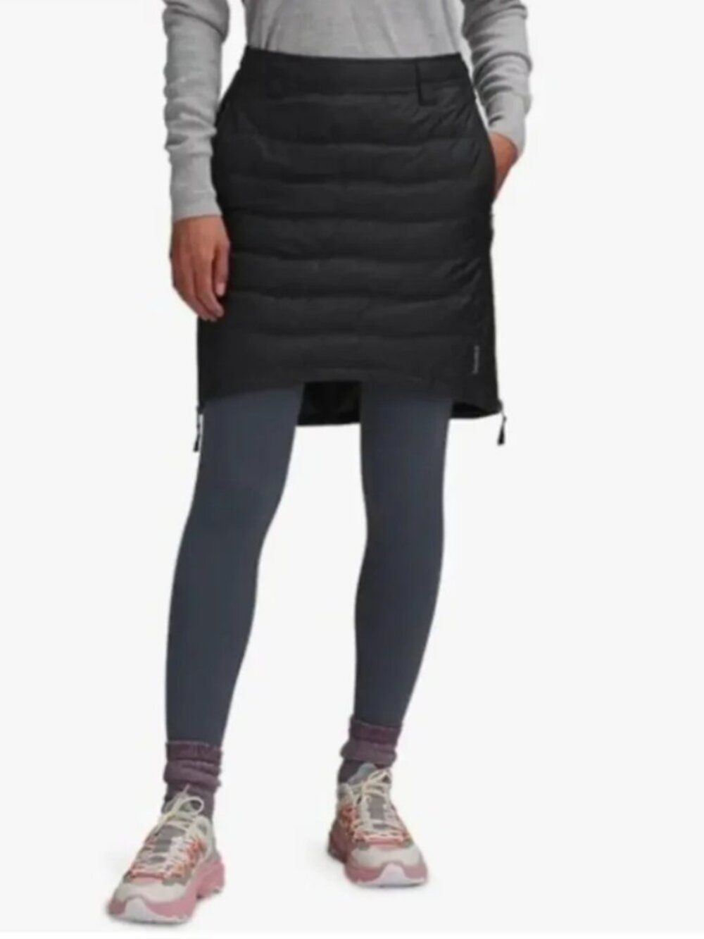 SKHOOP Down Quilted Black Insulated Skirt Women's Medium Gorpcore Outdoor